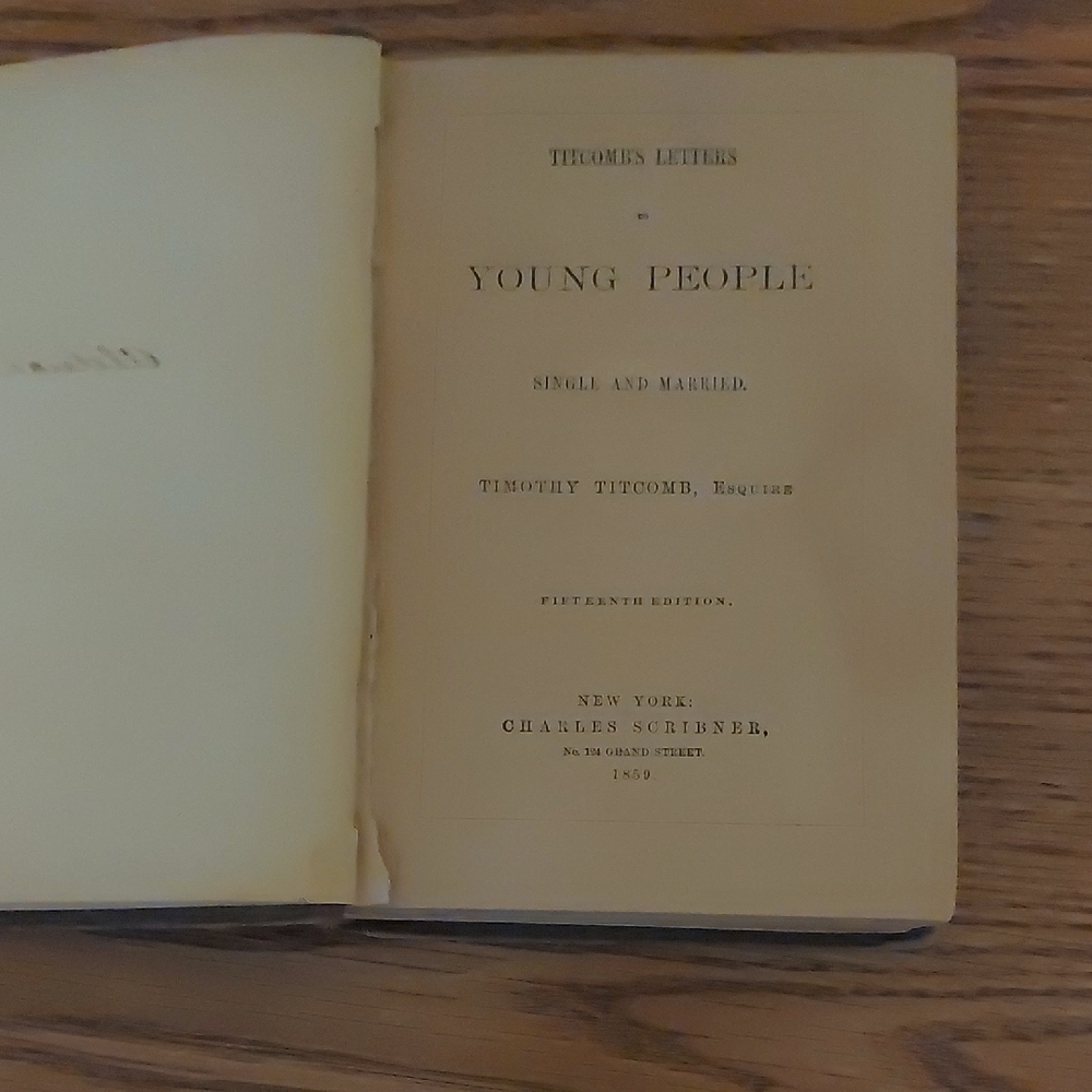 Vintage Book 'Lessons for Young People'